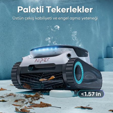 AIPER Scuba N1 MAX KABLOSUZ 200m2 Otomatik Havuz Süpürge Robotu-ToptancıyızBiz