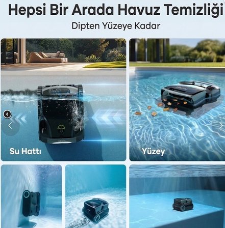 AIPER Scuba X1 PRO MAX KABLOSUZ 300m2 Otomatik Havuz Süpürge Robotu-ToptancıyızBiz