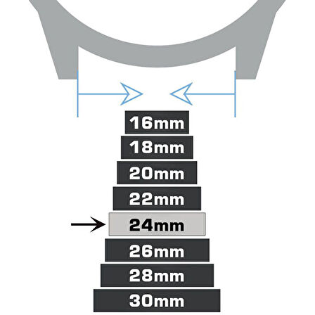 24mm Kahverengi Hakiki Deri Spor Saat Kordonu Kayış