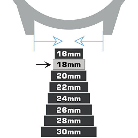 Lacivert Saat Kordonu 18mm Kayış