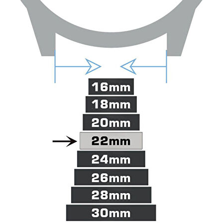 Lacivert Saat Kordonu 22mm Kayış