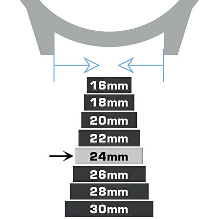 Lacivert Saat Kordonu 24mm Kayış