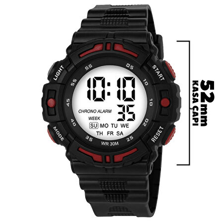 Su Geçirmez Dijital Spor Genç Çocuk Kol Saati Alarm Kronometre Takvim 3ATM CHR1146