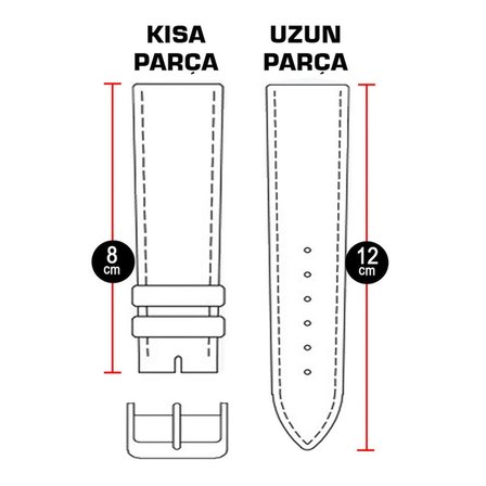 18mm Koyu Kahverengi Kroko Taba Dikişli Hakiki Deri Saat Kordonu Kayış