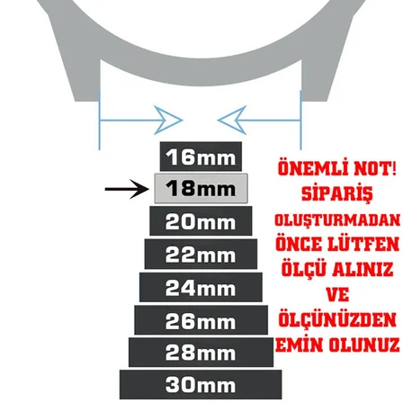 18mm Kahverengi Hakiki Deri Saat Kordonu Kayış