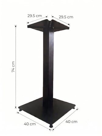 Matte Prime Endüstriyel Kare Metal Masa Ayağı 74cm - Kafe Restoran ve Evler İçin