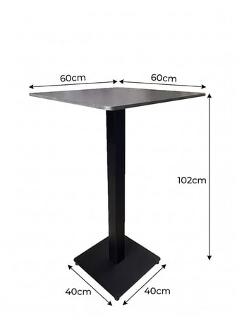 Matte Prime Bistro Masa 102cm Beyaz Tablalı - Kafe Restoran Otel Masası