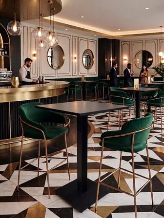 Matte Prime Bistro Masa 102cm Füme Tablalı - Kafe Restoran Otel Masası