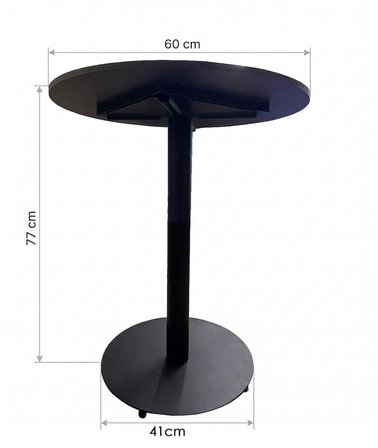 Matte Prime Beyaz Yuvarlak  Kompakt Laminant Tablalı Bistro Metal Masa 77 cm - Cafe, Otel, Restoran Masası