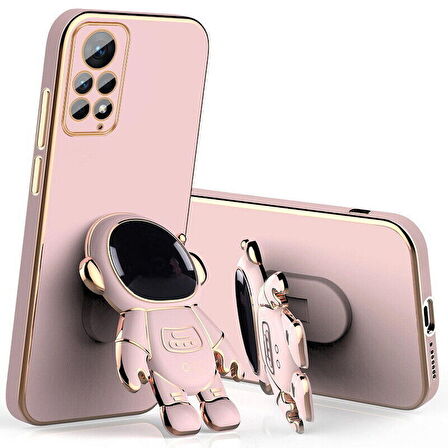 Smcase Xiaomi Redmi Note 11 Pro Kılıf Standlı Kamera Korumalı Astronot Silikon