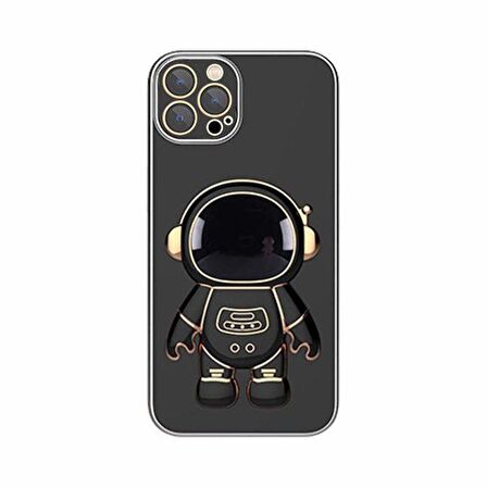 Smcase Apple iPhone 13 Pro Max Kılıf Standlı Kamera Korumalı Astronot Silikon