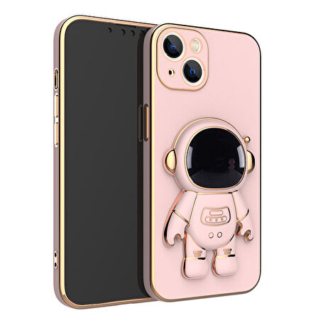 Smcase Apple iPhone 14 Kılıf Standlı Kamera Korumalı Astronot Silikon
