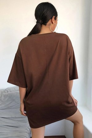 Unisex Woman One Line Baskılı T-shirt
