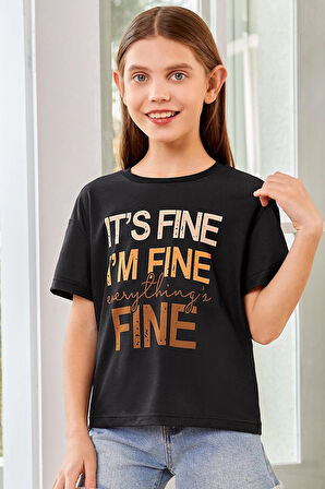 Uyguntarz Çocuk Fine Baskılı Pamuklu Tshirt