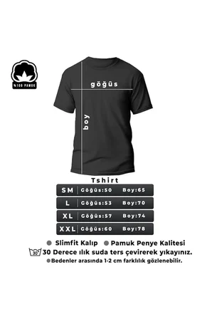 Unisex Yin & Yang Baskılı T-shirt