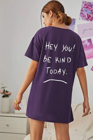 Unisex Hey You Baskılı T-shirt