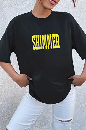 Uyguntarz Unisex Shimmer Baskılı T-shirt