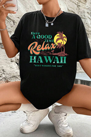 Uyguntarz Unisex Hawaii Tasarım Tshirt