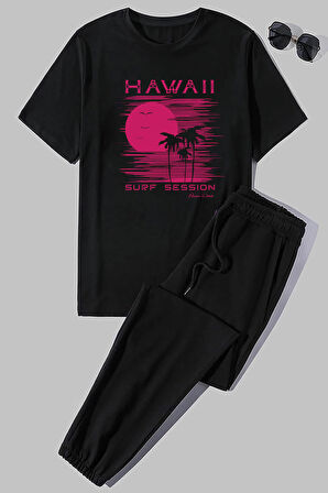 Uyguntarz Unisex Surf Session Baskılı 2'li Eşofman Takımı