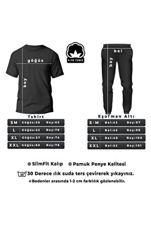 Unisex X Baskılı 2'li Eşofman Takımı