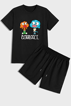 Uyguntarz Gumball Baskı Şort Takım