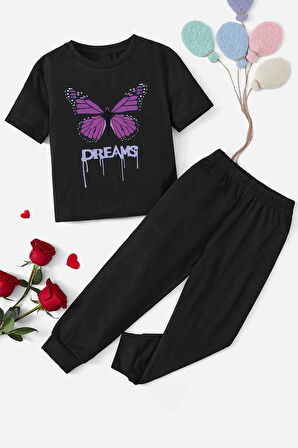 Uyguntarz Çocuk Dream Butterfly Alt - Üst Eşofman Takımı