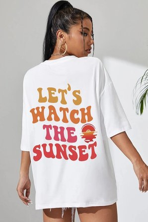 Unisex Lets Watch The Sunset Tasarım Tshirt
