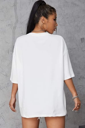 Unisex Kalp Baskılı T-shirt