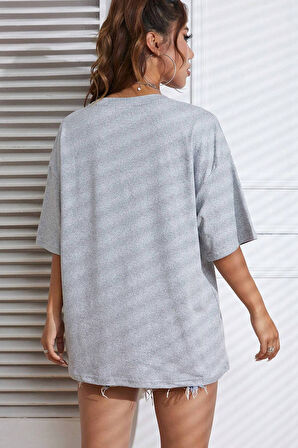 Uyguntarz Unisex Shimmer Baskılı T-shirt