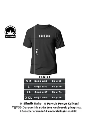 Unisex Kalp Baskılı T-shirt