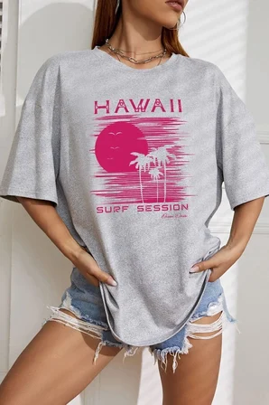 Unisex Surf Session Tasarım Tshirt