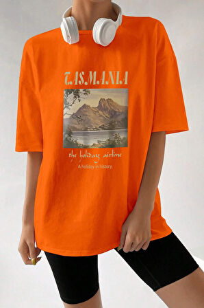 Uyguntarz Unisex Tasmania Baskılı T-shirt