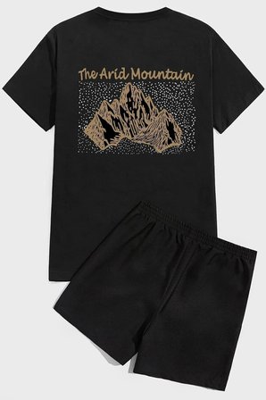 Arid Mountain Baskı Şort Takım