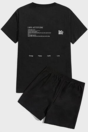 Uyguntarz Life Baskı Şort Takım