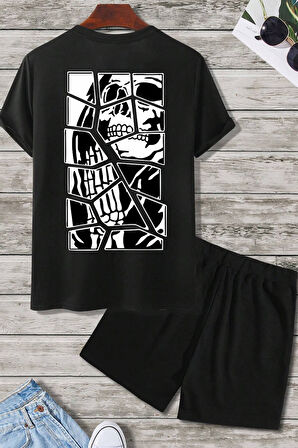 Uyguntarz Skullcracked  Baskı Şort Takım