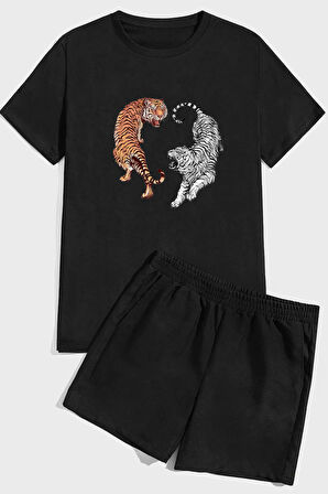 Uyguntarz Tiger Baskı Şort Takım