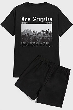 Uyguntarz Los Angles Baskı Şort Takım