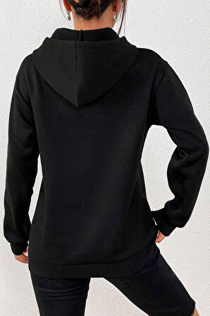 Uyguntarz Unisex Oversize But First Coffee Baskılı Sweatshirt