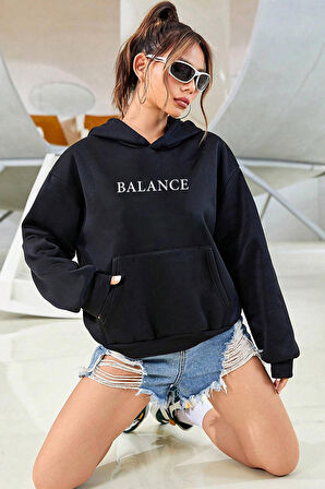 Uyguntarz Unisex Oversize Balance Baskılı Sweatshirt