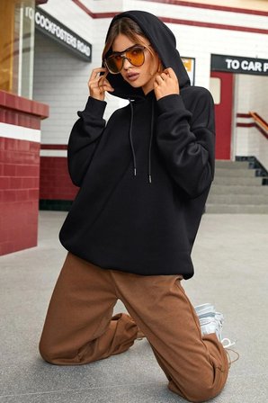 Unisex Oversize DAWN Baskılı Sweatshirt