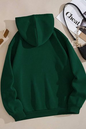 Unisex Oversize Kalp Baskılı Sweatshirt