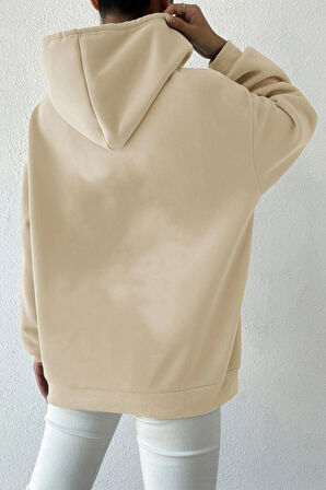 Uyguntarz Unisex Pamuk Şardonlu Kapüşonlu Sweatshirt