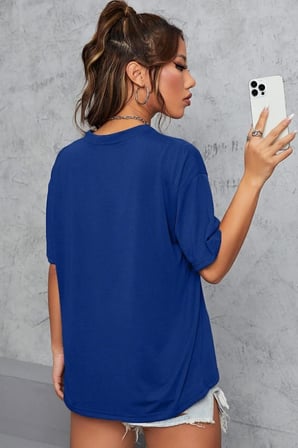 Unisex Moon Phases Baskılı T-shirt