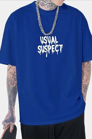 Unisex Usual Suspect Baskılı T-shirt