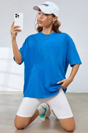 Unisex Pusula Baskılı T-shirt