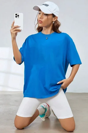 Unisex Pusula Baskılı T-shirt