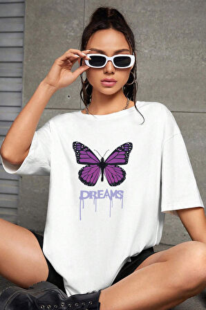 Uyguntarz Unisex Dream Butterfly Tasarım Tshirt