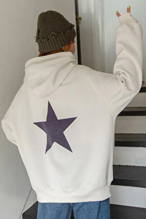 Unisex Star Baskılı Sweatshirt