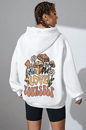 Uyguntarz Unisex Oversize Love Yourself Baskılı Sweatshirt