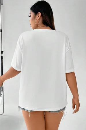 Unisex Shut Up Baskılı T-shirt